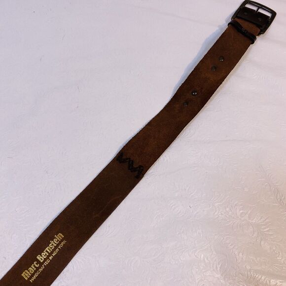 Marc Bernstein Handcrafted Brown Leather Belt M main image 5